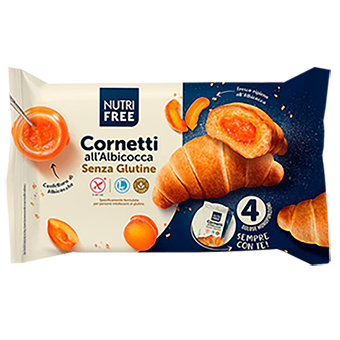 CORNETTI ALBICOCCA GR.60 NUTRIFREE SENZA GLUTINE CF=30 PZ - 