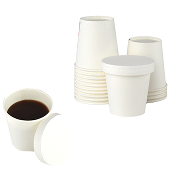 BICCHIERI C/COPERCHIO CAFFE 90CC. CARTA PZ.100 - 