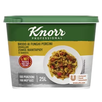 BRODO FUNGHI PORCINI KNORR GR.500 (RESA 25 LT - 100 PORZIONI) - 