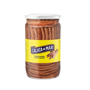 FILETTI DI ACCIUGHE 720GR OLIO GIRASOLE CALATA DEI MARI - 