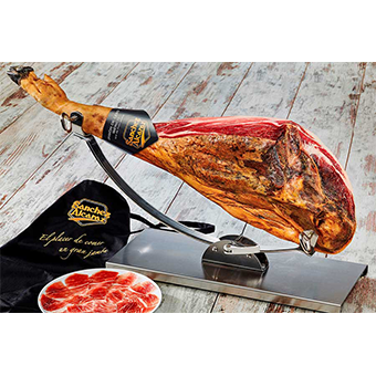 PROS.CRUDO JAMON DE CEBO IBERICO 50% KG.9 C.A. CON OSSO - ALIBIG (TUTTOGUSTO)