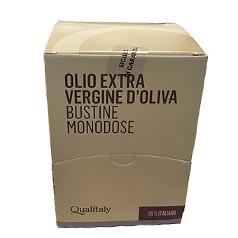OLIO EXTRAVERGINE D'OLIVA BUSTINE ML.7 (PZ.100 A CF) QUALITALY ITALIANO - 