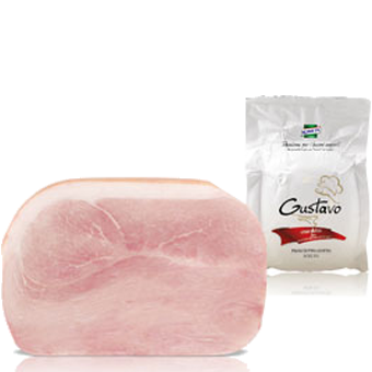 PROSCIUTTO COTTO "GUSTAVO" SCELTO KG.8 SENZA FONTI DI GLUTINE E GLUTAMATO - Kometa Italia