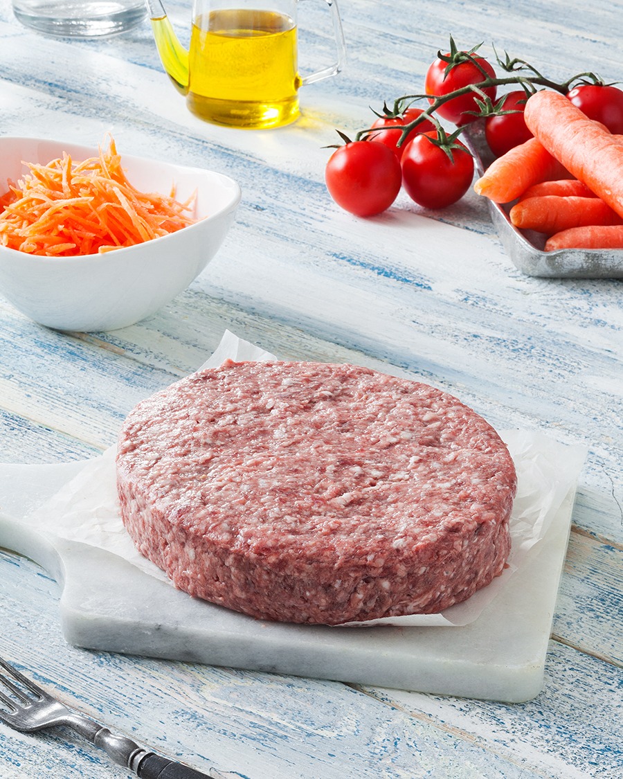 HAMBURGER BOVINO "TUTTA CARNE"GR.180 ALTO (KG.3,96) CRUDO - 
