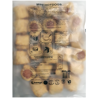 MINI HOT DOG GR.500 (25 PZ DA 20 GR. CAD.) SOAVEGEL - 