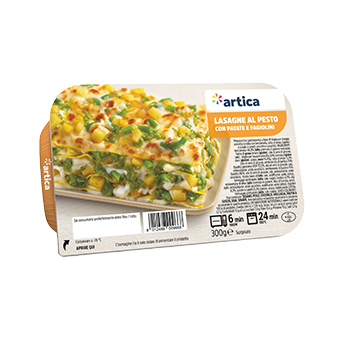 LASAGNE AL PESTO CON PATATE E FAGIOLINI GR.300 - 