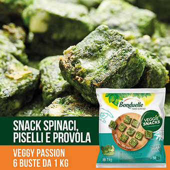 SNACK SPINACI PISELLI PROVOLA KG.1 BONDUELLE - Bonduelle