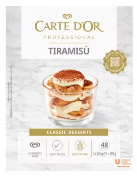 TIRAMISU' CARTE D'OR PROFESSIONAL 490 GR GLUTEN FREE - 
