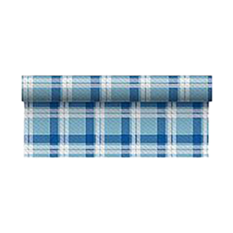 TOVAGLIA ROTOLO MT.1X50 CELESTE/BLU SCOZZESE - 