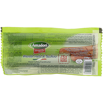 WURSTEL HALAL TACCHINO GR.250 PZ.3 AMADORI - 