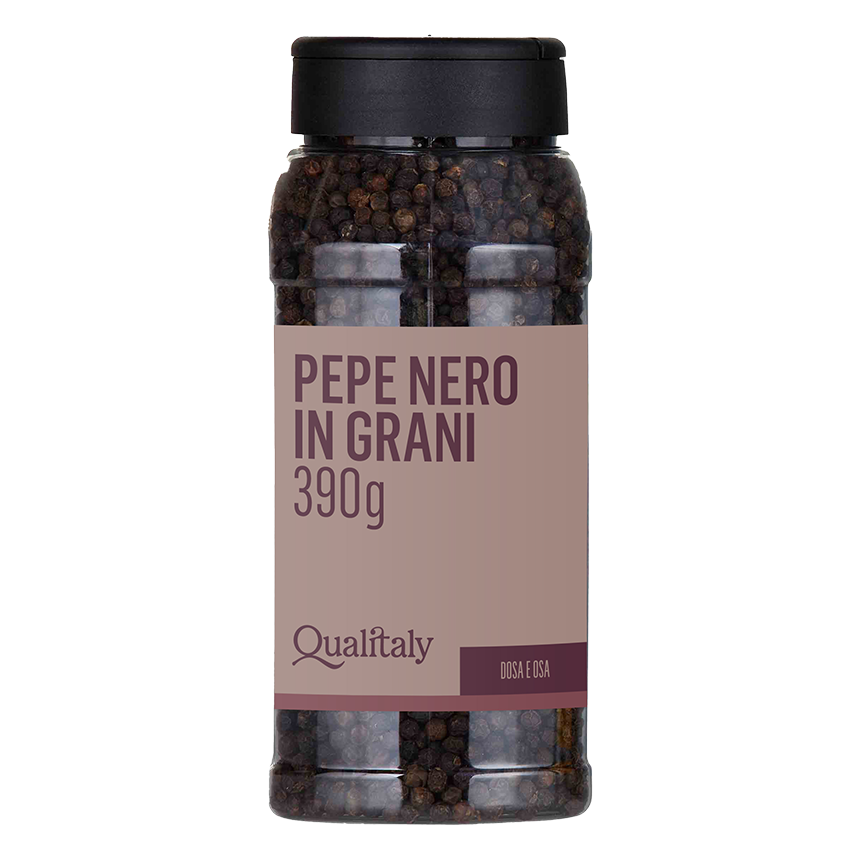 SPEZIE: PEPE NERO IN GRANI VASO QUALITALY GR.390 - 