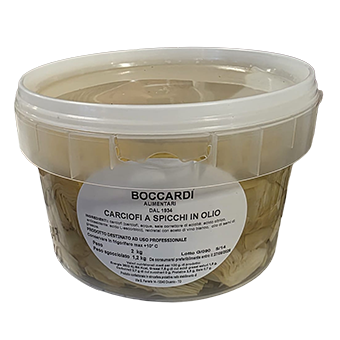 CARCIOFI A SPICCHI OLIO DI GIRASOLE SECCHIO KG.2 - 